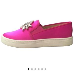 Badgley Mischka Pink Barre Jewelled Sneaker 6.5